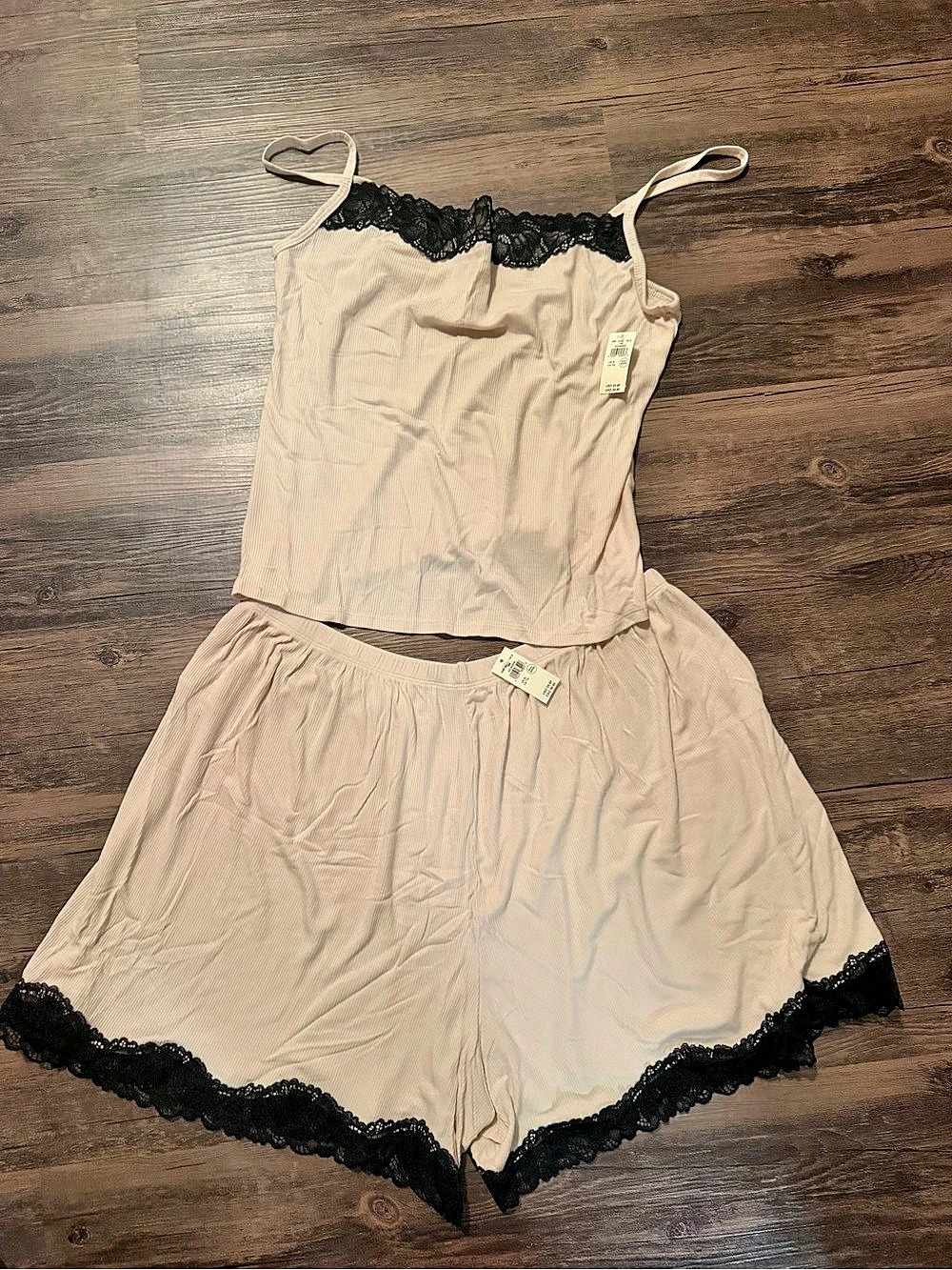 Aerie Lace-Trim Sleep Cami and Short Set